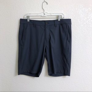 Travis Mathew Golf Shorts Dark Blue Navy Solid Athletic Performance Stretch 34